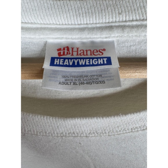 Vintage White Heavy Weight "Bite Me" T-Shirt Size XL - Picture 5 of 7